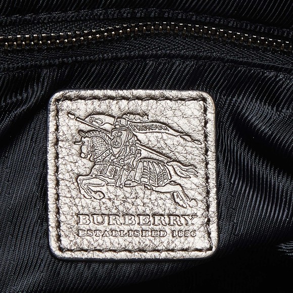 BURBERRY Beige Beat Check Lurex Fabric and Leather Northfield Tote - Picture 8 of 8